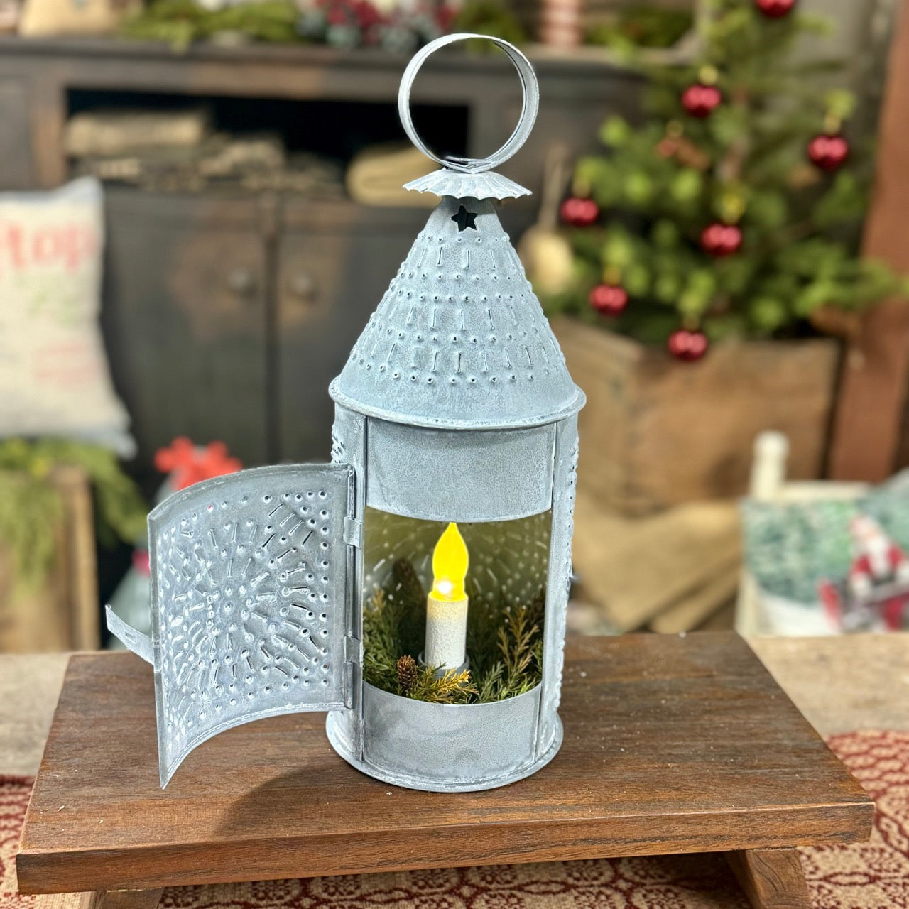 Farmhouse Lantern Gift Set - Galvanized