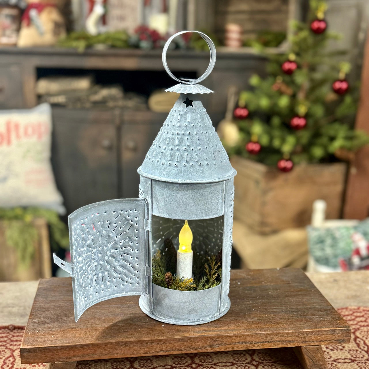 Farmhouse Lantern Gift Set - Galvanized