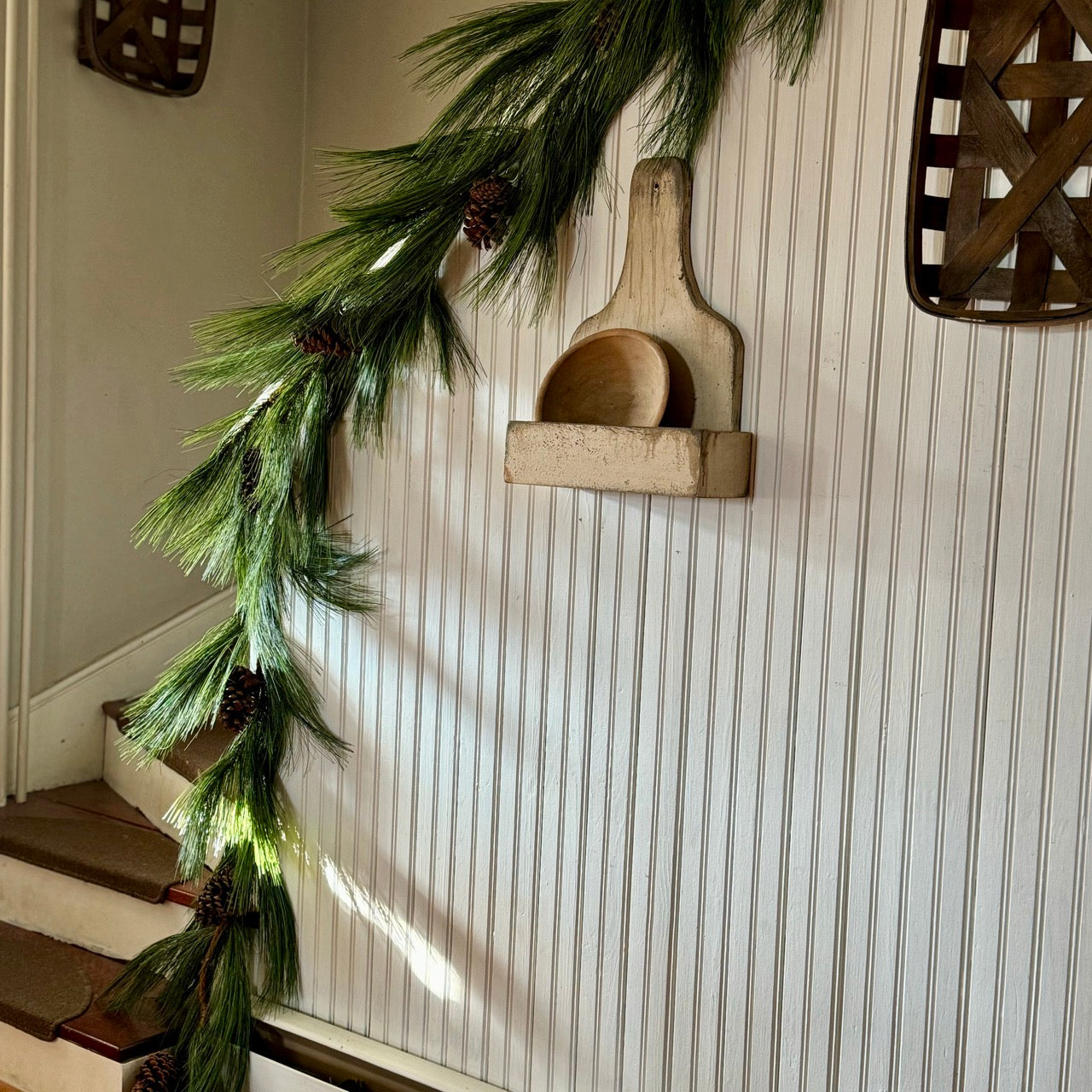 Dark Green Long Needle Garland - 9 Foot Long!