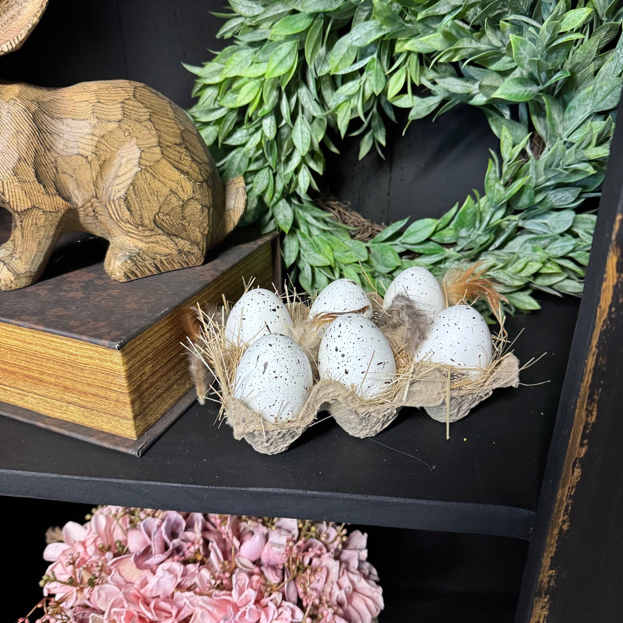 Speckled Egg Crate - Faux Eggs