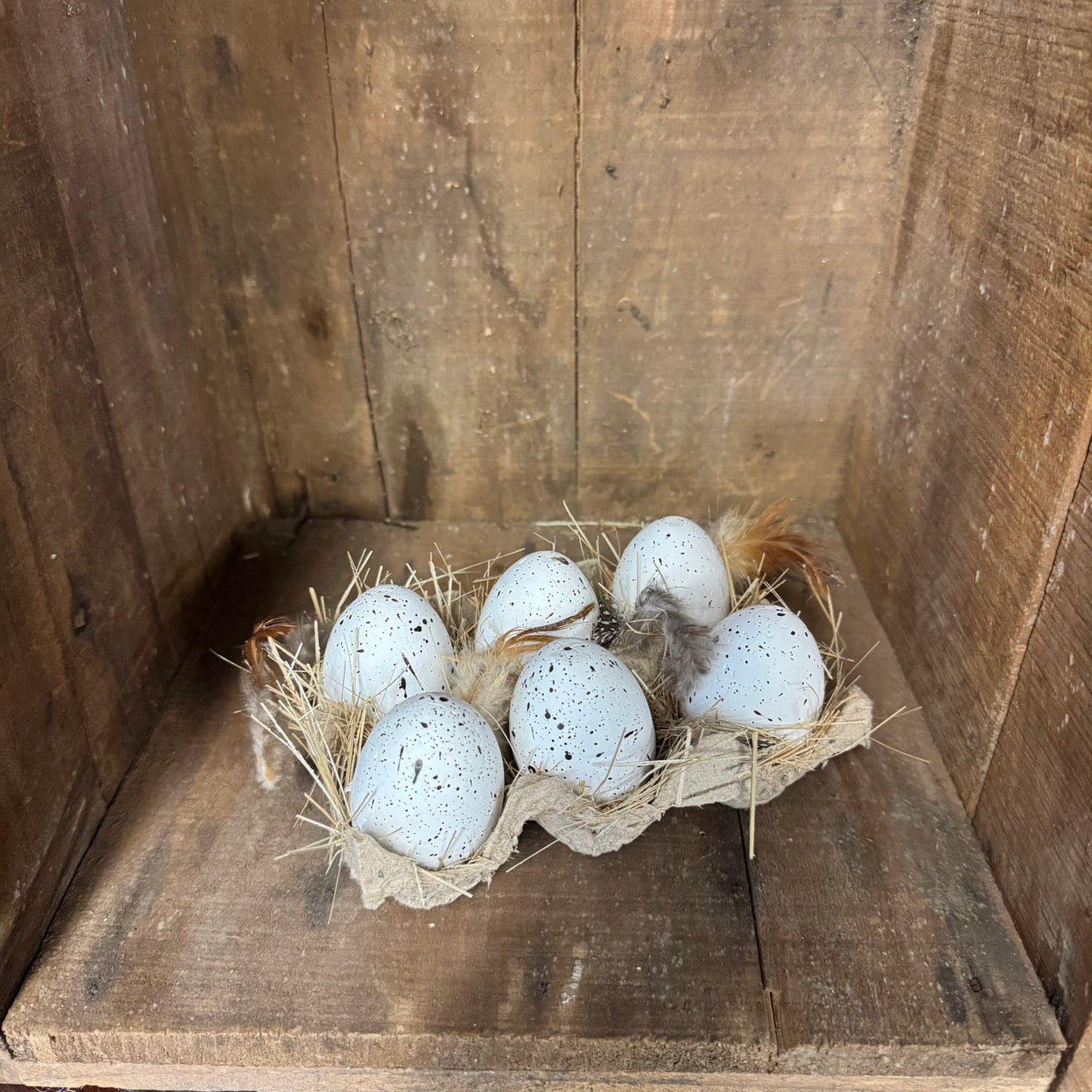 Speckled Egg Crate - Faux Eggs