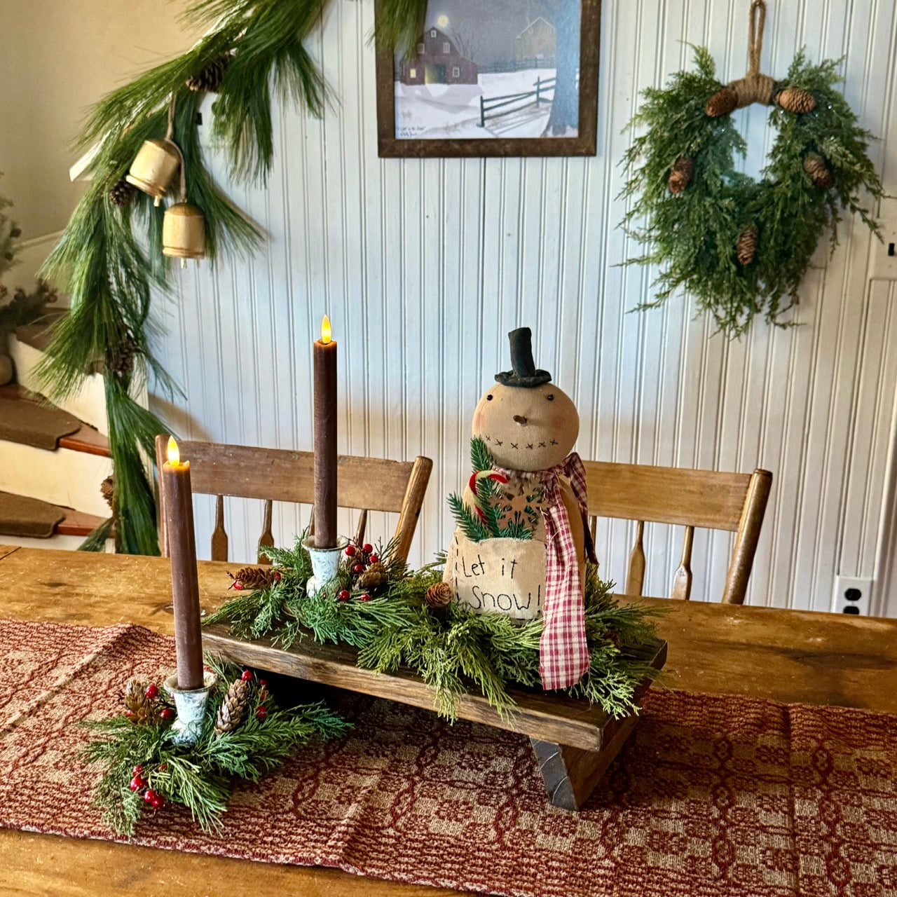 Table Riser Primitive Christmas Decor