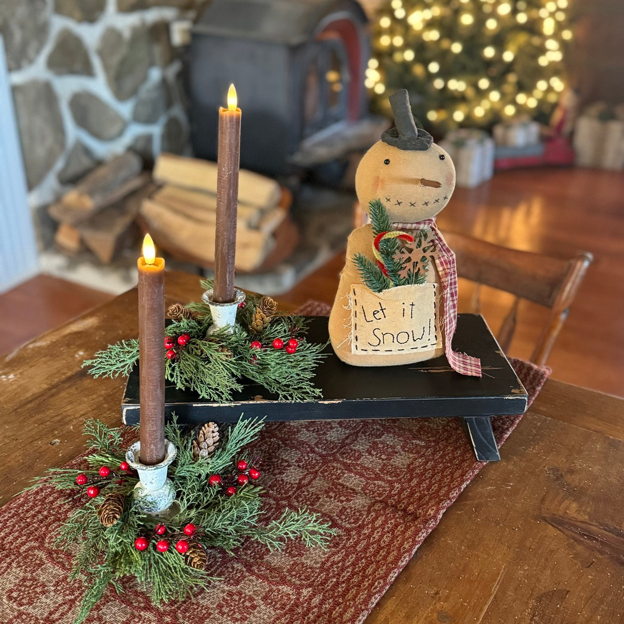 Black Wooden Table Riser