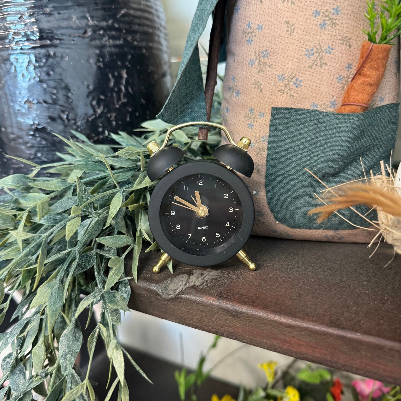 Tiny Bell Clock - Black