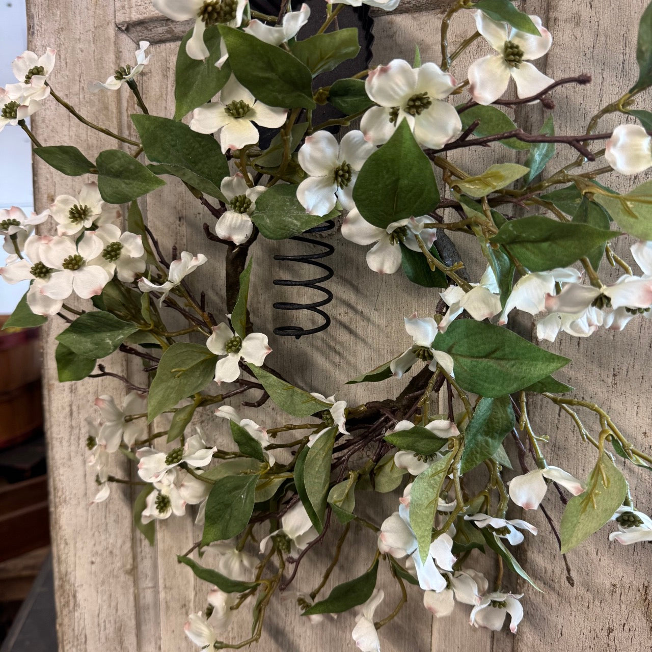 White Dogwood Candle Ring