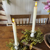 Ivory Realistic Taper Candles Set w/FREE Remote!