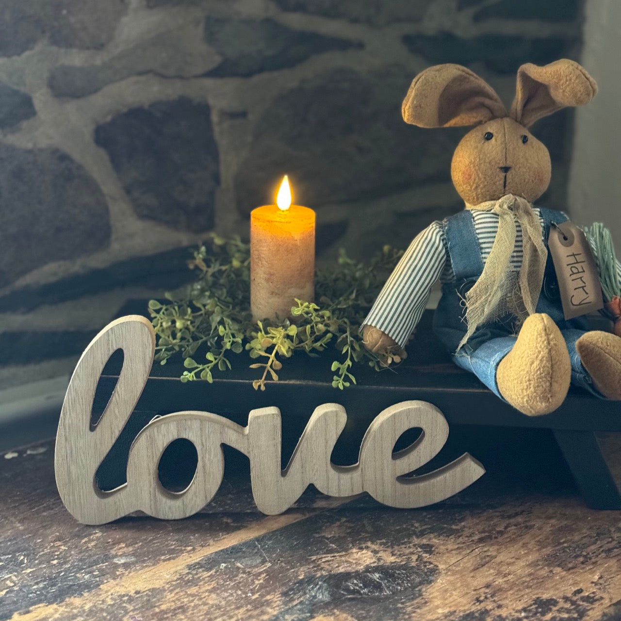Wooden "Love" Sign