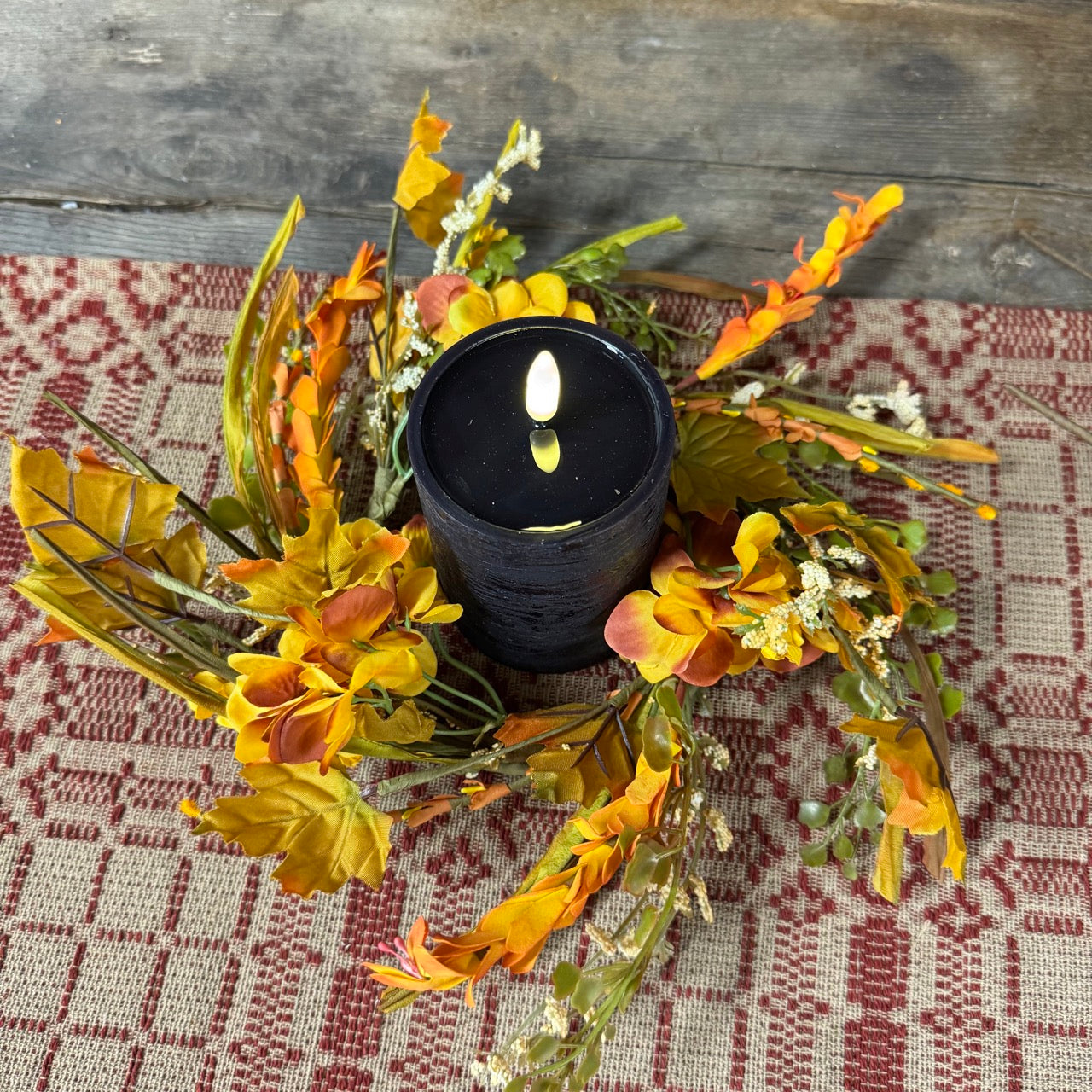 Harvest Hydrangea Candle Ring