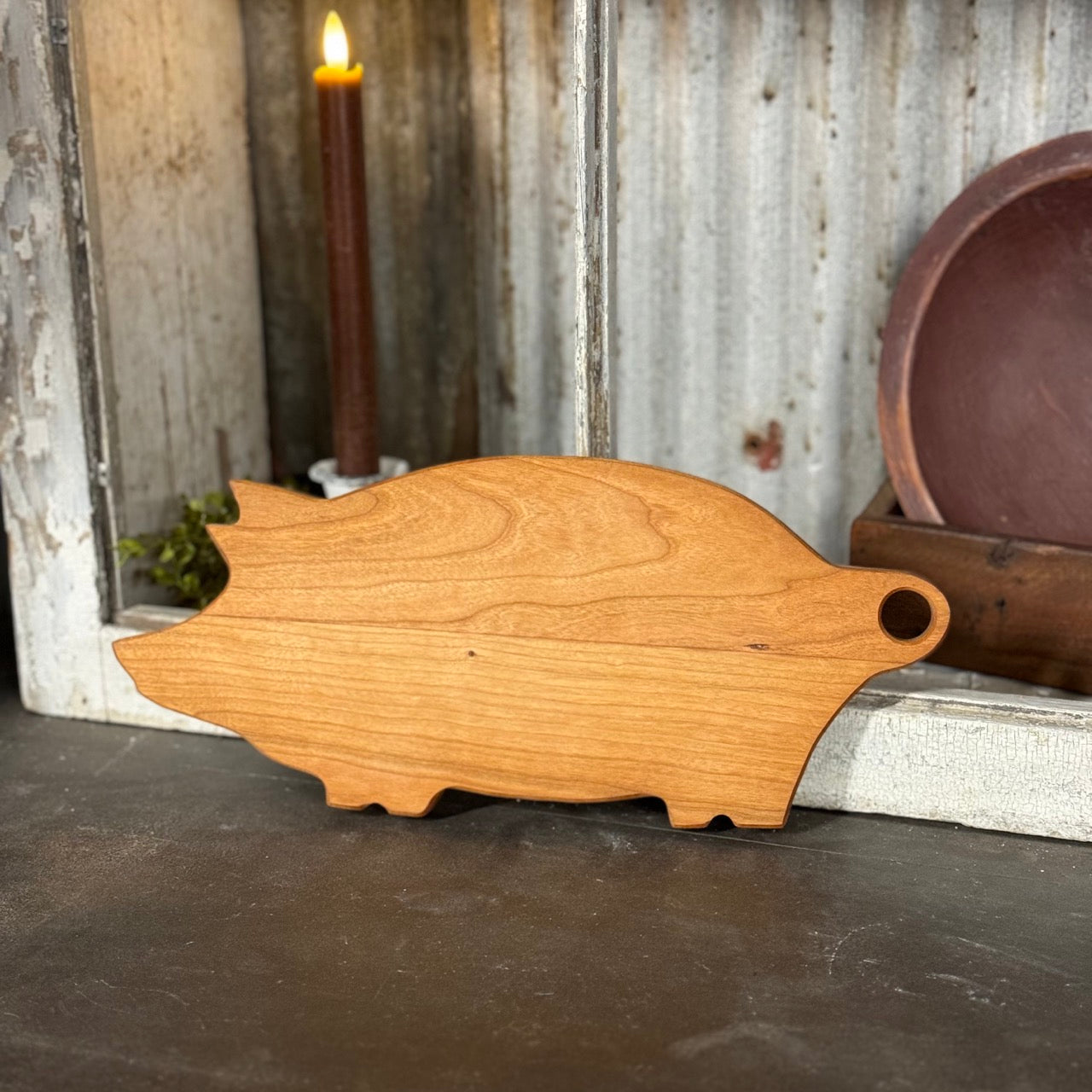 Pig Shaped Cheese Board - Cherry