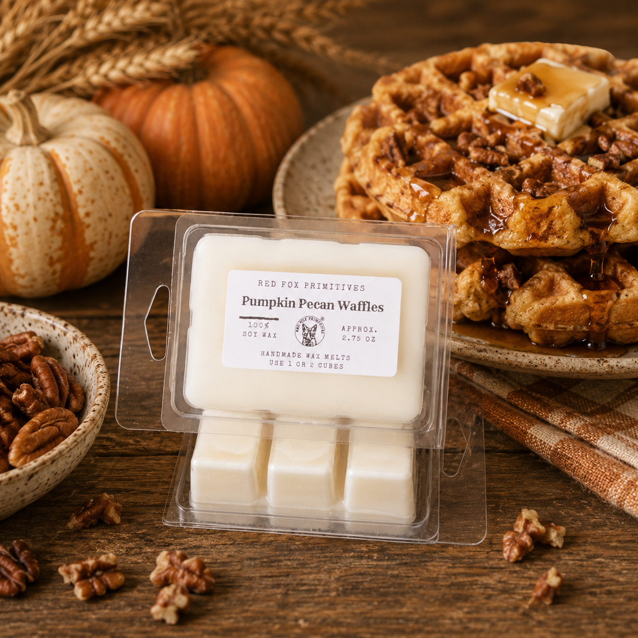 Pumpkin Pecan Waffles - Soy Wax Melt - Set of 2