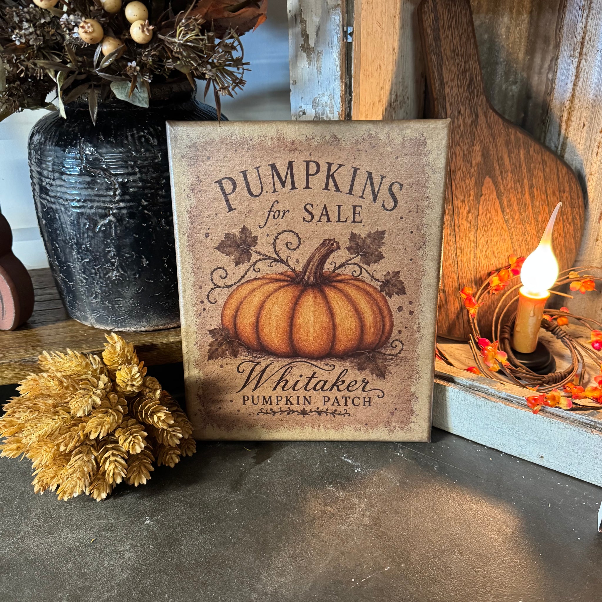 Pumpkins For Sale - Canvas Sign