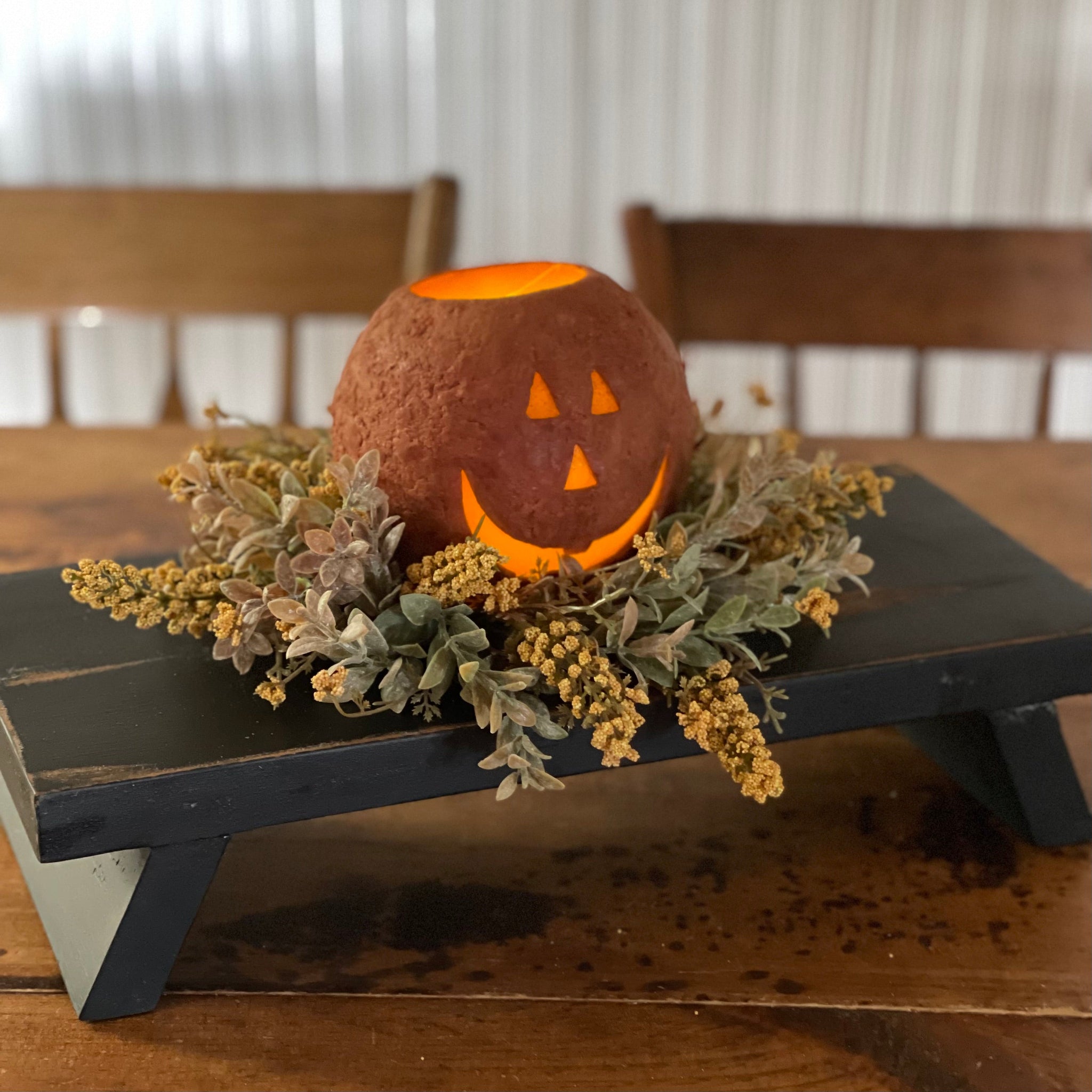 Round Jack O'Lantern Flameless Candle - PRE-ORDER Fall, Fall Candle, Fall Candles, Fall Decor, Fall Decorating, Fall Decorating Ideas, Farmhouse Fall Decor, Flameless Fall Candle, Jack O'Lantern Candle, New, Rustic Fall Decor 