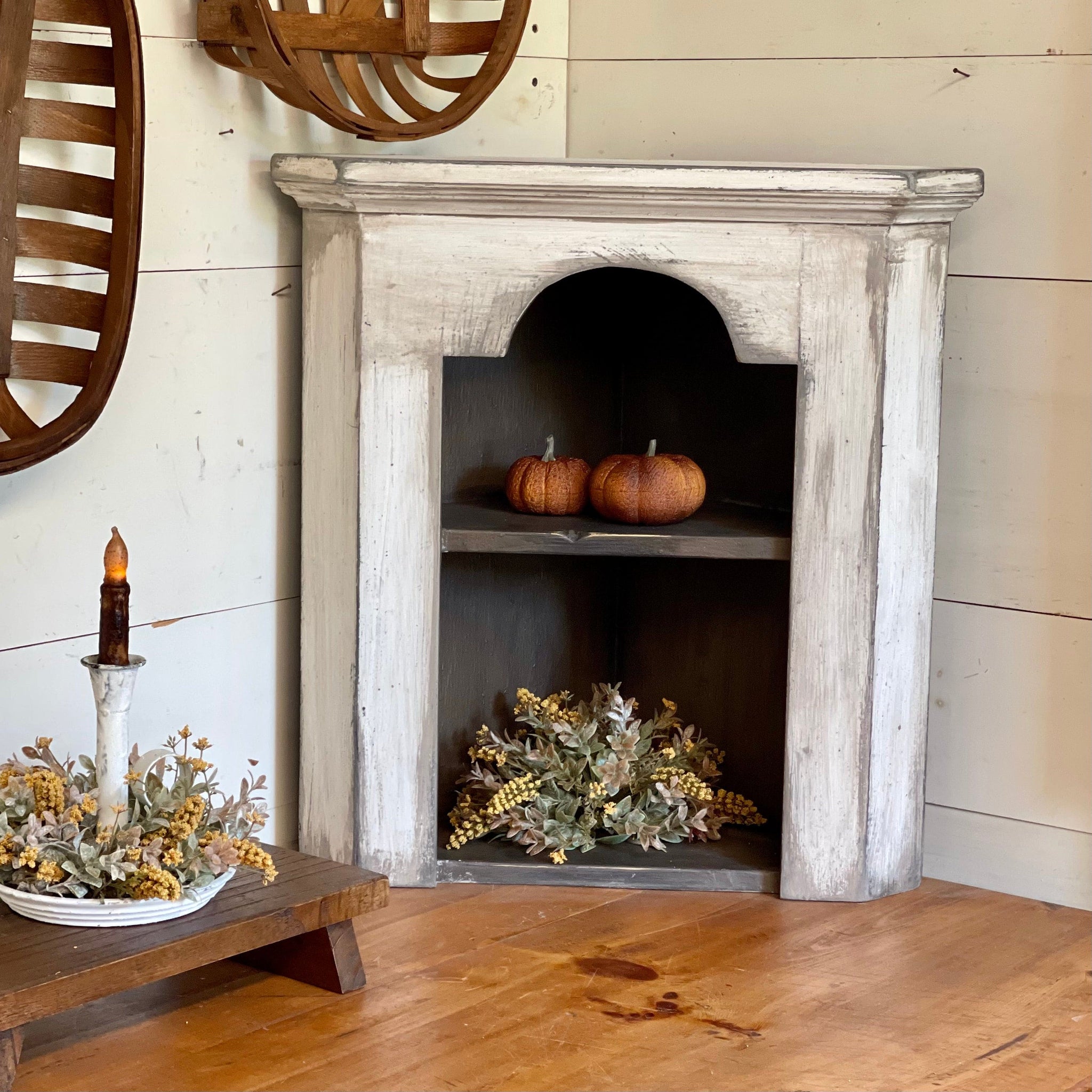 Tombstone Corner Cupboard - Rustic White - Only 1 Available! For Sale, in stock, new, ready to ship, Smalls Tombstone Corner Cupboard - Rustic White - Only 1 Available! For Sale, in stock, new, ready to ship, Smalls 