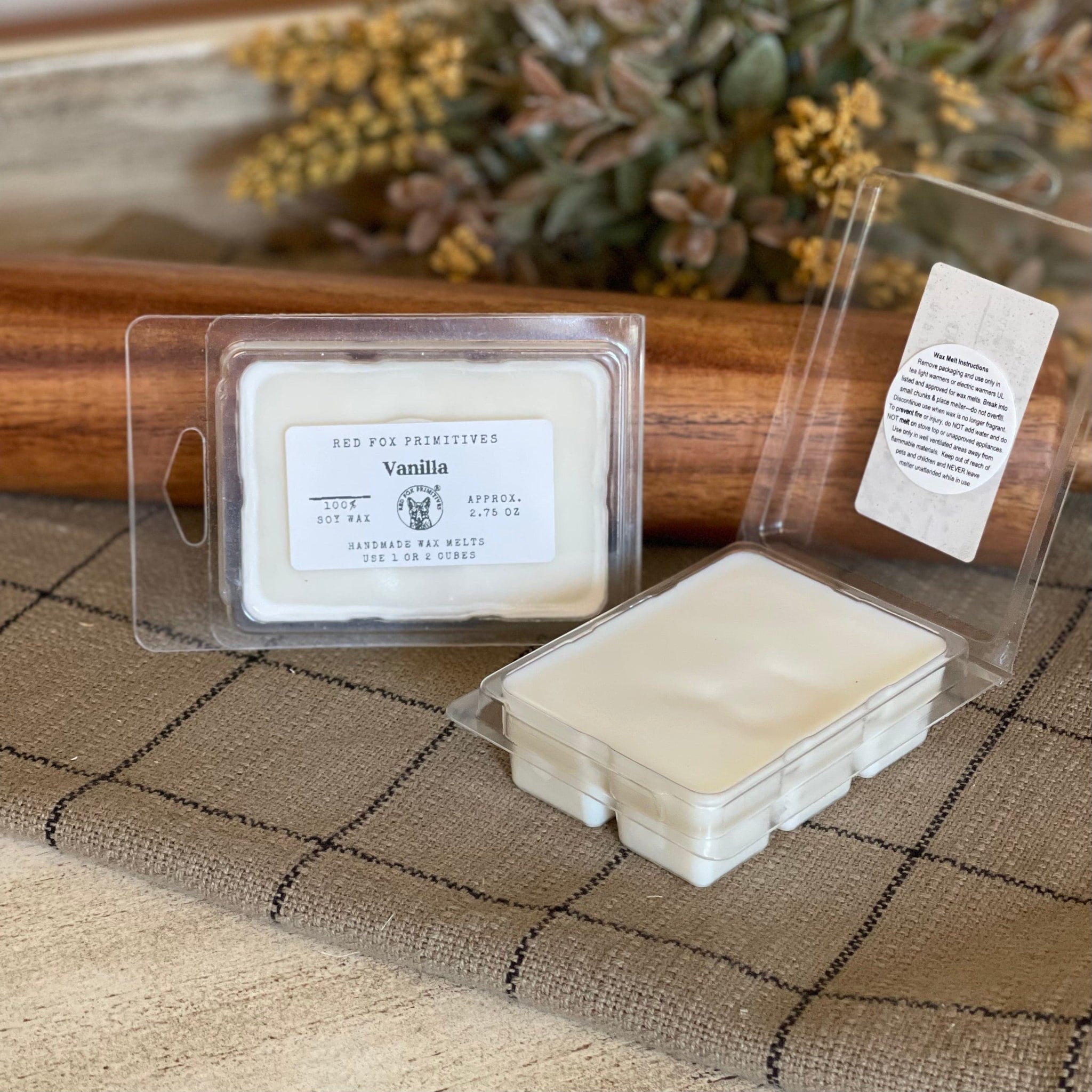 Vanilla - Soy Melt Set of 2 Best Scented Wax Melts, Candles, Fall Scents, For Sale, New, Primitive Candles, Vanilla Wax Melts, Wax Melts 