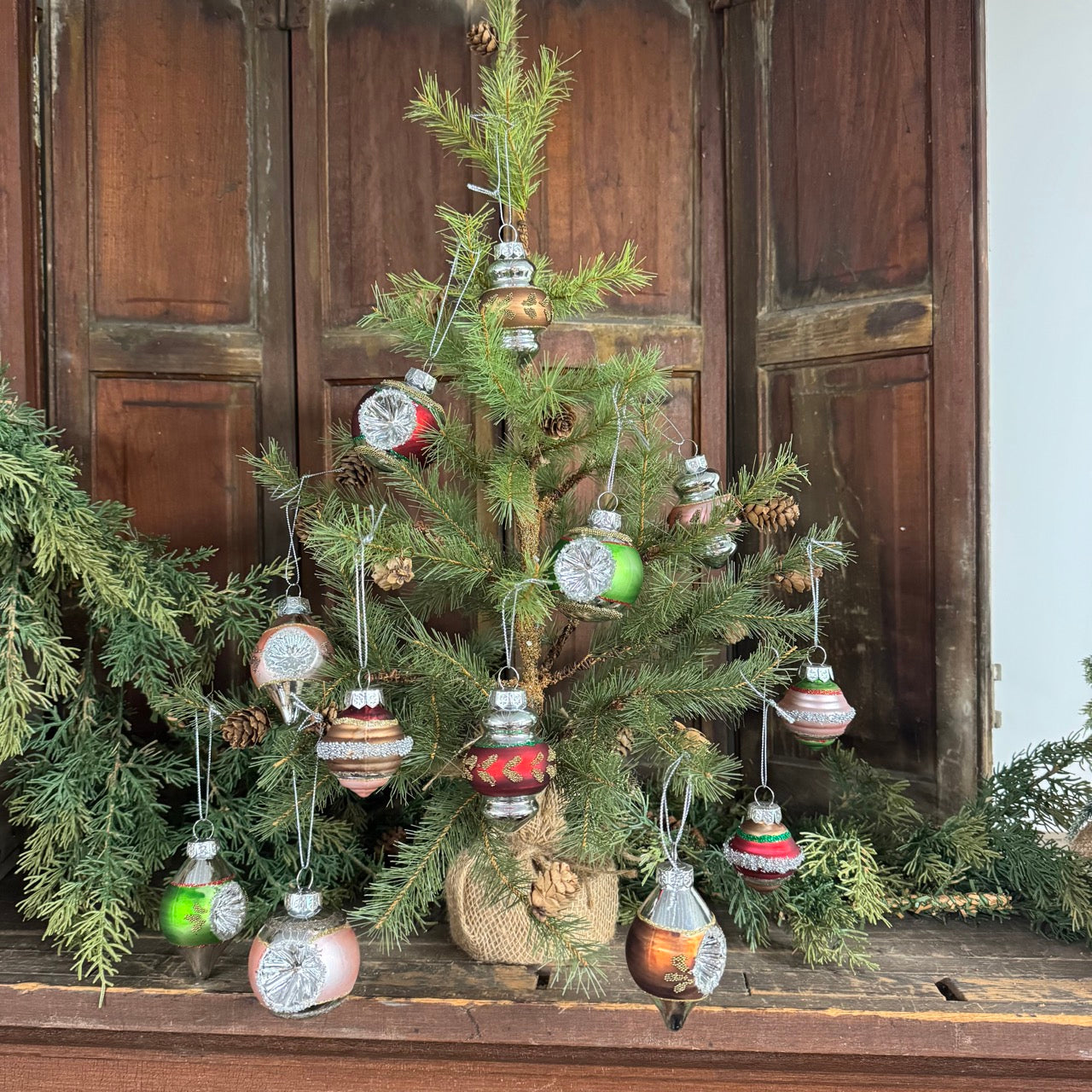 Vintage Christmas Ornaments - Set of 12
