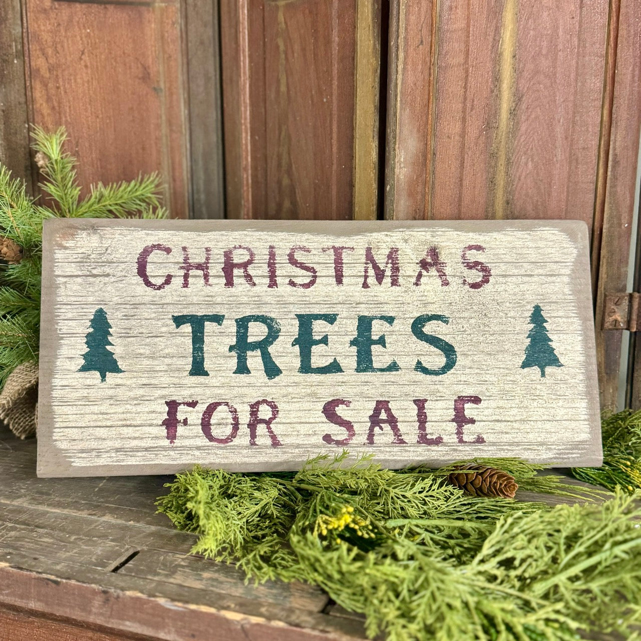 Christmas Trees For Sale - Wooden Sign