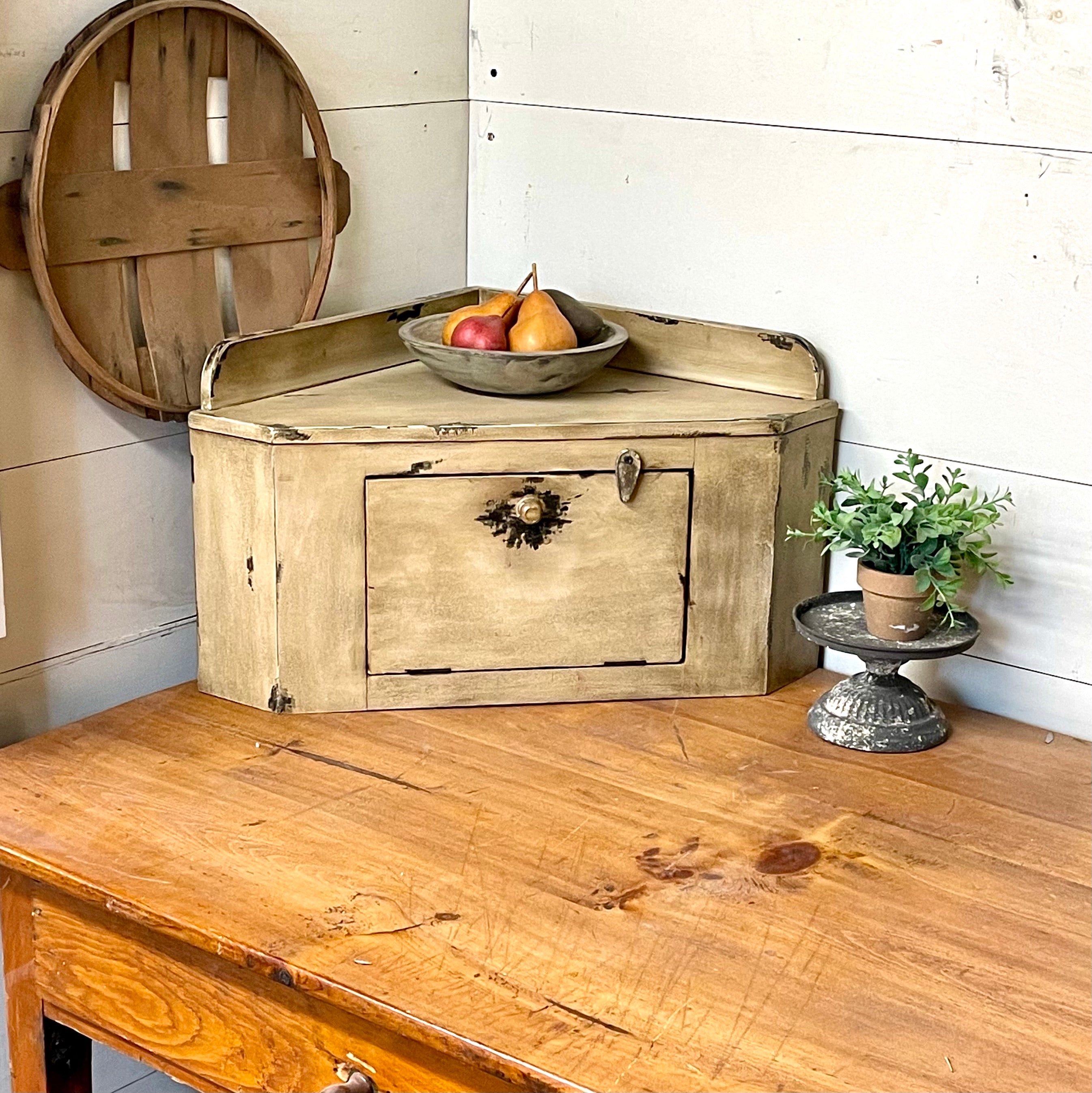 Rustic deals corner cupboard