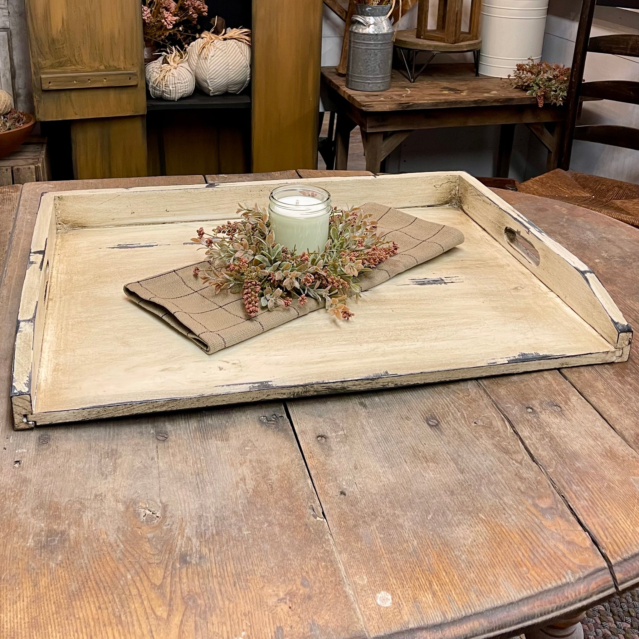 Stove Top Cover w/ FREE Candle Ring -Limited Time! - Rustic Cream