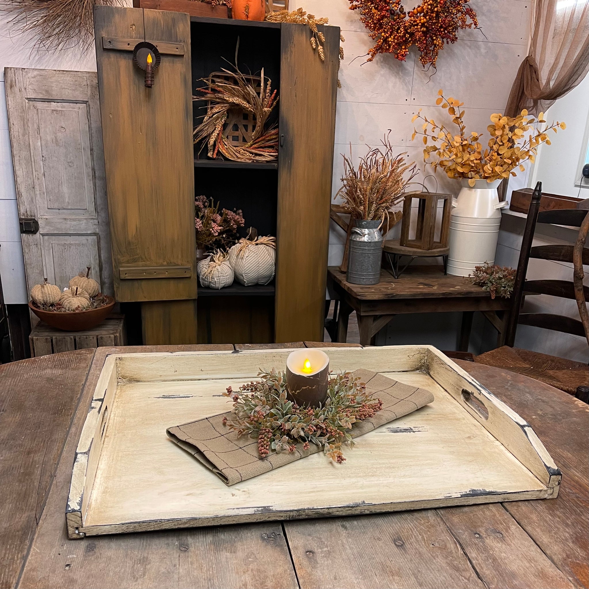 Stove Top Cover w/ FREE Candle Ring -Limited Time! - Rustic Cream