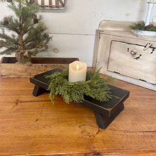 Black Wooden Table Riser - FREE Candle Ring Included - Limited Time!