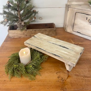Rustic Cream Wooden Riser