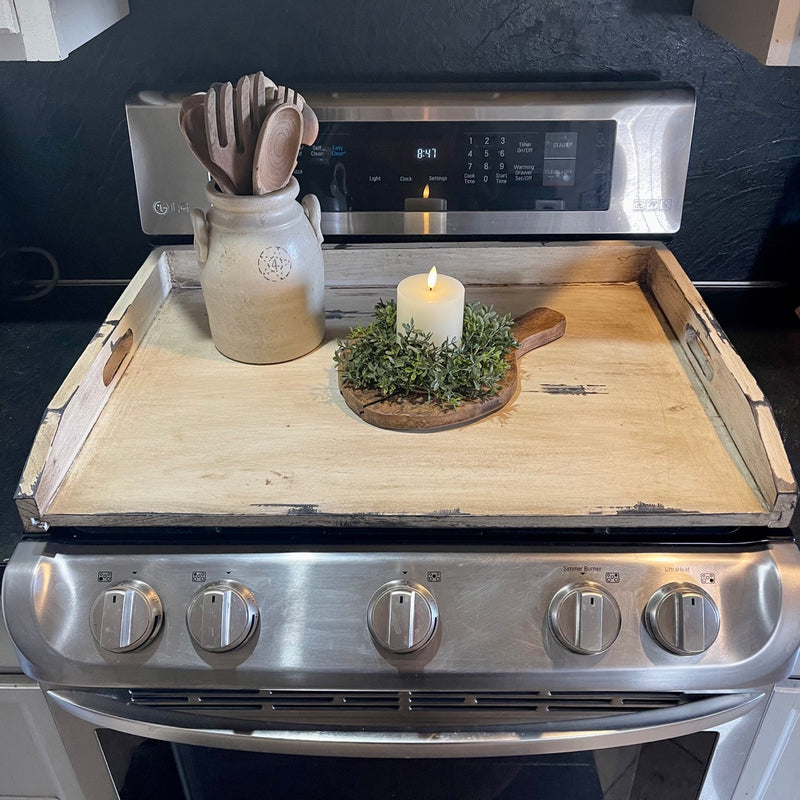 Rustic Stovetop, Stove top Cover, Distressed stove top cover, Wood cover for stove, Rustic popular stovetop cover, Christmas gifts, Wood gifts