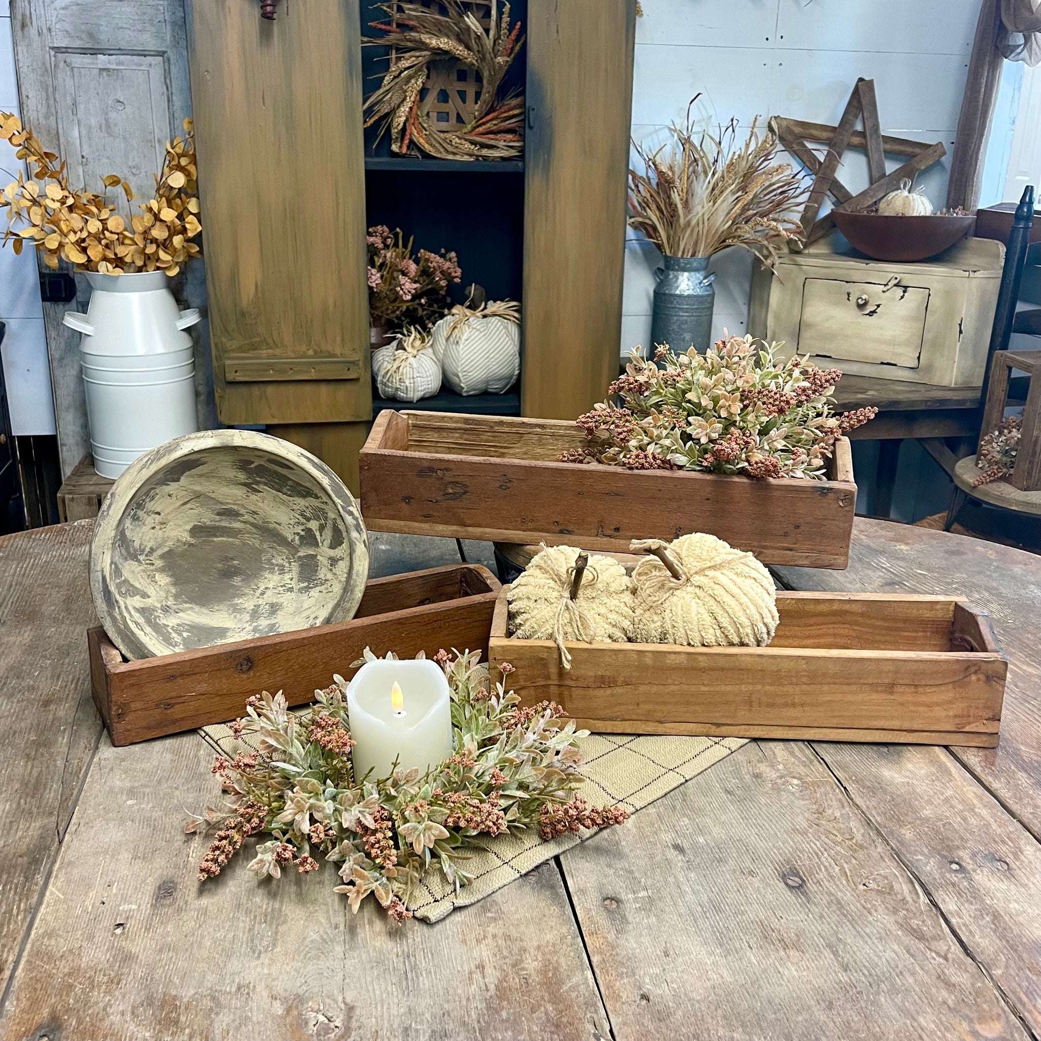 Reclaimed Wooden Boxes | Set of 3 | FREE Half Sphere INCLUDED - Limited TIME!