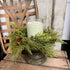 Cedar Pine Candle Ring w/Pine Cones 4.5" - Set of 2